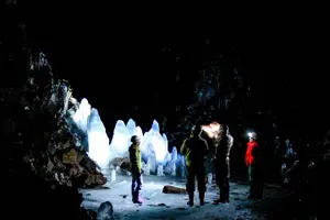 Tour image of Ice Cave Lofthellir exploration - A permafrost Cave inside a magma tunnel.