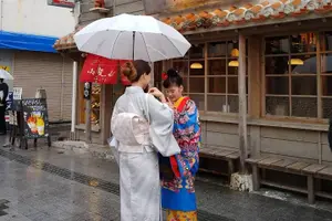 Tour image of Walking around town in a kimono, you can choose your favorite kimono from the traditional Okinawan costumes "Ryuso", "Kimono", "Yukata" 《Hairset & Lipstick & Kimono & Rental Fee》All Comic Book