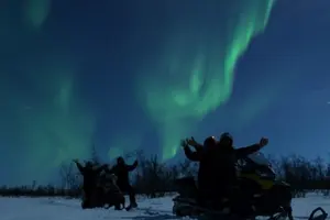 Tour image of Northern Lights Snowmobile Safari to Mount Ednamvárri from Kiruna