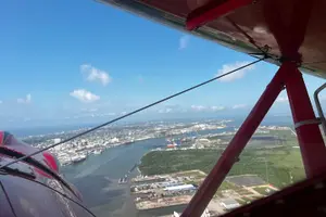 Tour image of Town of Galveston Tour, Open Cockpit Biplane Ride