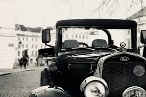Tour image of Karlstejn Castle in Vintage Convertible Car