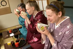 Tour image of An Amazing set of Cultural experience: Kimono, Tea Ceremony and Calligraphy