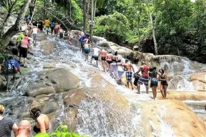Tour image of Dunn's River Falls, Blue Hole, Bamboo Rafting, Horseback Combo