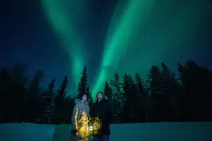 Tour image of ROVANIEMI Unlimited Range Northern Lights Hunt with VIP Van