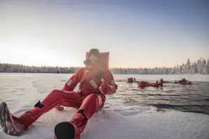 Tour image of Daytime Arctic Ice-Floating in Rovaniemi, Small-Group