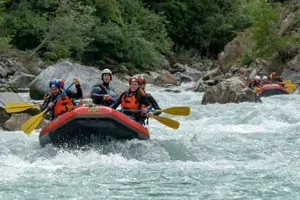 Tour image of Whitewater rafting on the Inn River through the Giarsun gorge