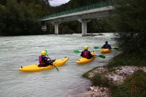 Tour image of 1 day KAYAK COURSE on Soča river, for beginners