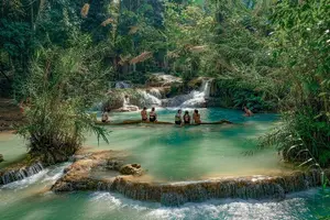 Tour image of 1 Day Mekong Cruise to Pak Ou Caves and Kuang Si Waterfalls