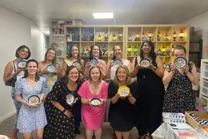 Tour image of Painting Classes Orange County: Ceramic Plates & Bowls