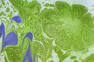 Tour image of Ebru Marble Art / Ancient technique of marble painting on water