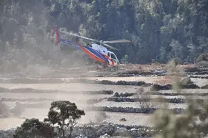 Tour image of Everest Base Camp Helicopter Tour landing at Hotel Everest View