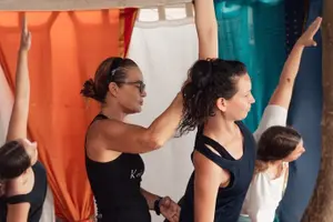 Tour image of Sunrise yoga class overlooking the beach, the sea & sunrise .
