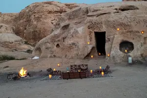 Tour image of Cooking outside in little Petra between the Mountains.