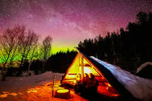 Tour image of Rovaniemi: Northern Lights Camp Visit with Barbecue
