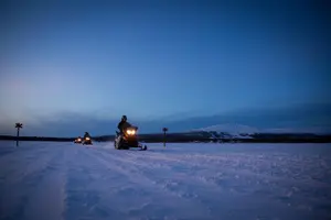 Tour image of Evening Snowmobile Safari with Campfire in Saariselkä
