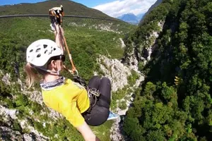 Tour image of 10 Zipline Course above the Učja valley starting from Bovec