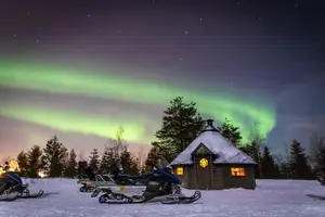 Tour image of Levi Northern lights by snowmobile