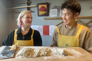 Tour image of A Japanese food experience plan in Sapporo where you can enjoy tempura and 3 types of Hokkaido-only sake along with a soba making experience!