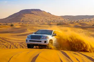 Tour image of Abu Dhabi: Desert Safari with BBQ Dinner, Camel Ride & Sandboarding